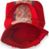 Rojo Vibrante: Bolso Rojo Hecho a Mano con Pompones Decorativos - Imagen 3