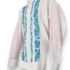 Guayabera Blanca de Lino Manga Larga Bordada a Mano: Exquisita Artesanía - Imagen 2