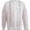 Guayabera Blanca de Lino Manga Larga Bordada a Mano: Arte y Tradición - Imagen 5