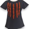 Misterio y Glamour: Playera Negra Manga Corta para Dama Bordada a Mano - Imagen 3