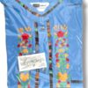 Guayabera Azul Petroleo de Manta Manga Corta Bordada a Mano: Artesanía en Cada Hilo - Imagen 7