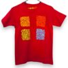 Encanto en Rojo: Playera Roja de Manga Corta para Niño Bordada a Mano - Imagen 2