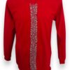 Estilo Radiante: Playera Roja de Manga Larga Roja Bordada a Mano - Imagen 3