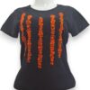 Misterio y Glamour: Playera Negra Manga Corta para Dama Bordada a Mano - Imagen 6