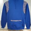 Sudadera con Gorro Azul Rey Cerrada Bordada a Mano: EL Bordado Perfecto - Imagen 5