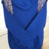 Sudadera con Gorro Azul Rey Cerrada Bordada a Mano: EL Bordado Perfecto - Imagen 11