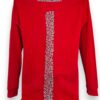 Estilo Radiante: Playera Roja de Manga Larga Roja Bordada a Mano - Imagen 5