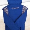 Sudadera con Gorro Azul Rey Cerrada Bordada a Mano: EL Bordado Perfecto - Imagen 12