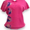 Refinamiento Rosa: Playera Rosa Tipo Polo para Dama Bordada a Mano - Imagen 6