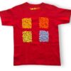 Encanto en Rojo: Playera Roja de Manga Corta para Niño Bordada a Mano
