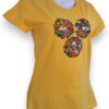 Elegancia Radiante: Playera Amarilla para Dama de Manga Corta Bordada a Mano - Imagen 2