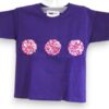 Elegancia Infantil: Playera Morada para Niño de Manga Corta Bordada a Mano - Imagen 2