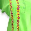 Verde Refrescante: Playera Tipo Polo de Manga Corta para Dama Bordada a Mano - Imagen 3