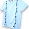 Elegancia Infantil: Conjunto de Playera y Short Azul Cielo con Resorte para Niño Bordado a Mano  - Imagen 3