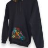 Estilo Encantado: Sudadera negra con Gorro para Niña Bordada a Mano - Imagen 2