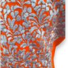 Sutileza en Bordado: Playera Naranja Tipo Polo para Dama Bordada a Mano - Imagen 7
