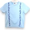 Elegancia Infantil: Conjunto de Playera y Short Azul Cielo con Resorte para Niño Bordado a Mano  - Imagen 2