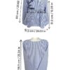Elegancia Atemporal: Blusa Rayada de Manga Larga Bordada a Mano - Imagen 8