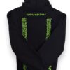 Estilo y Elegancia: Sudadera Negra con Gorro Cerrada Bordada a Mano - Imagen 9