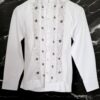 Elegancia Atemporal: Hermosa Guayabera de Lino Blanco Bordada a Mano - Imagen 2